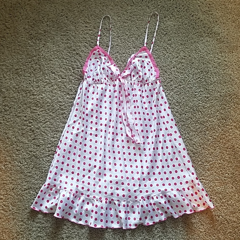 Victoria's Secret Chemise, pink & white, size: M